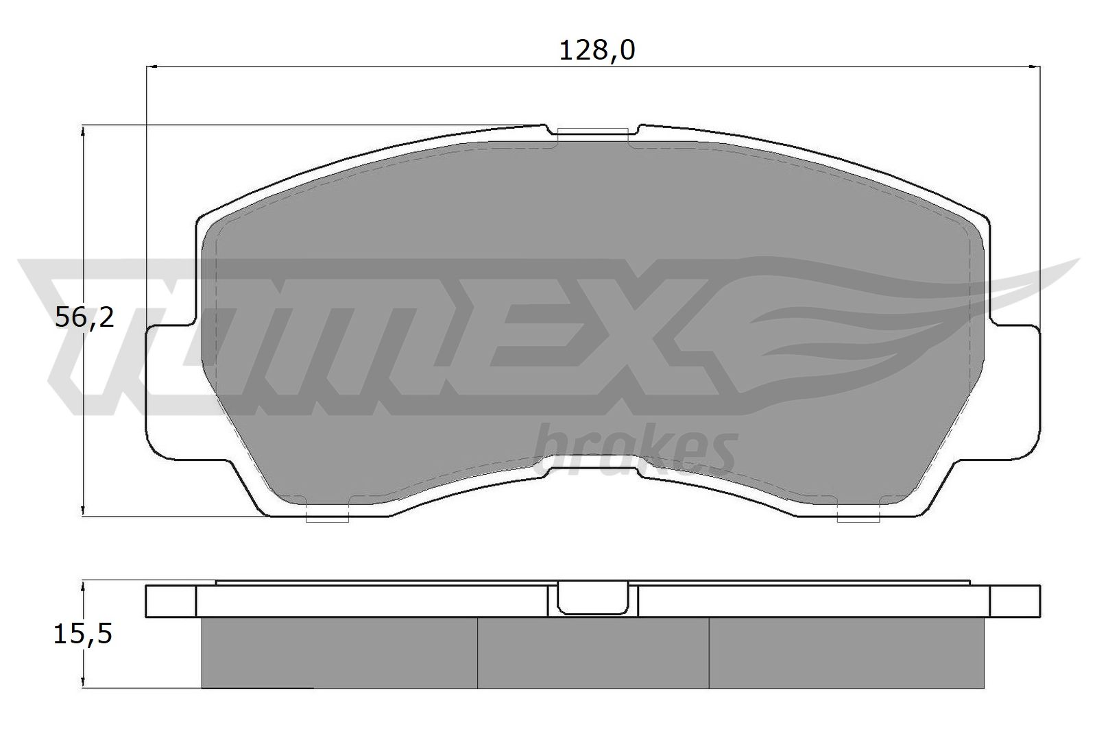 Sada brzdových platničiek kotúčovej brzdy TOMEX Brakes